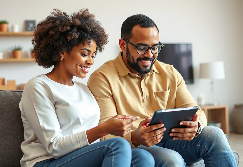 Coppia che fa acquisti online con prodotti Torinovitacz